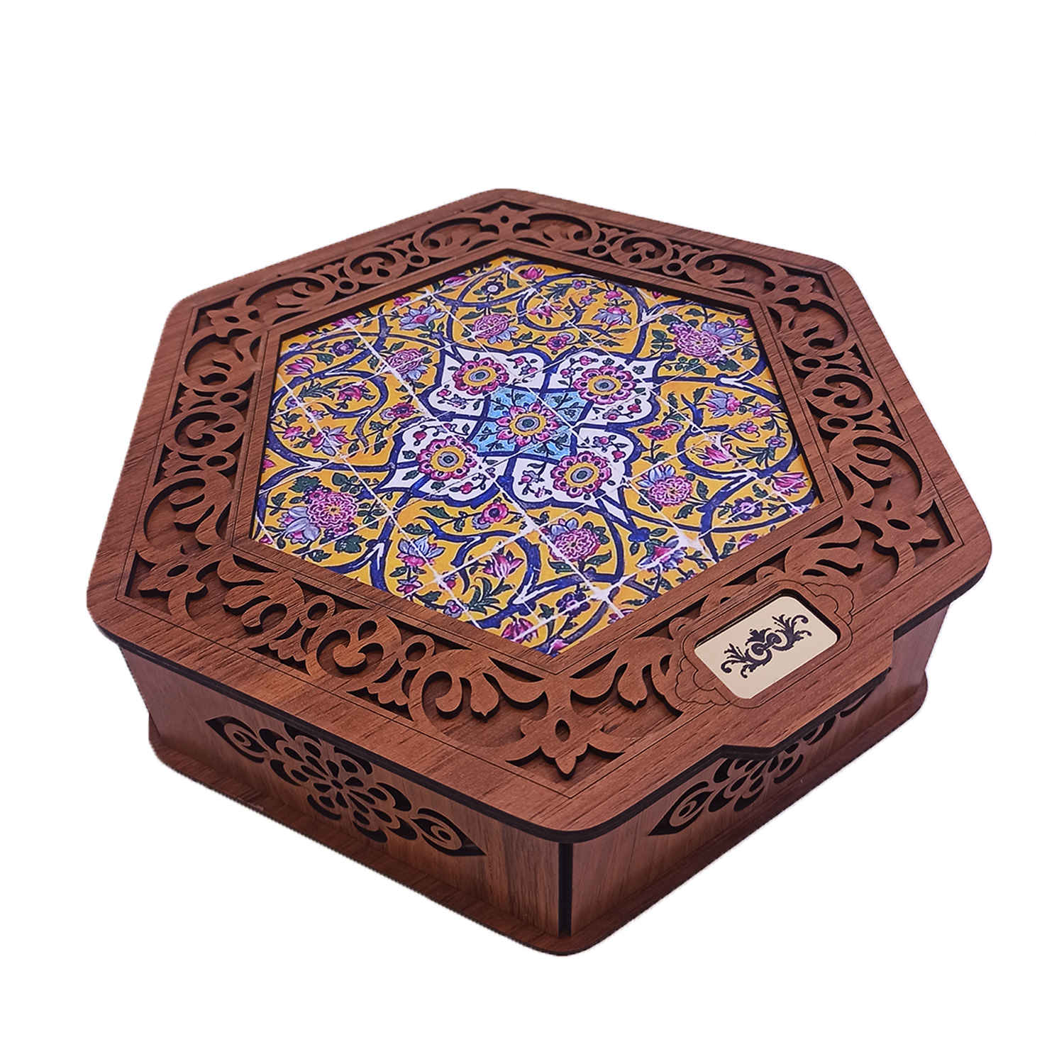 Houten Theedoos met Bloemmotief – Elegant cadeau voor theeliefhebbers