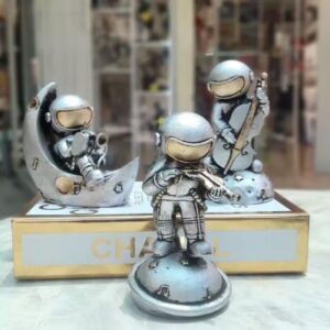 3-Delige Astronauten Beeldjesset – Ruimtethema met Muzikale Elementen