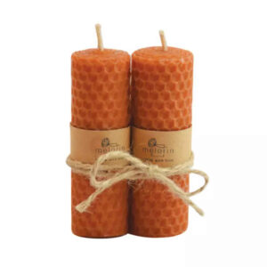 Bijenwas Kaars Pilaar – Decoratie & Ontspanning (Set van 2)