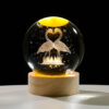 3D Kristallen Bol Nachtlamp Flamingo Fantasie Gloeiende LED Lamp