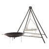 Ketel Kampvuur Kookset met Driepoot, Grillplaats met Pan – Ultieme Outdoor Kookset 3-Delig
