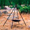 Ketel Kampvuur Kookset met Driepoot, Grillplaats met Pan – Ultieme Outdoor Kookset 3-Delig