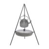 Ketel Kampvuur Kookset met Driepoot, Grill, Pan & Ketel – Complete Outdoor Kookuitrusting, 4-Delig