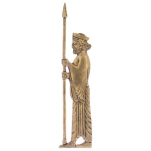 Achaemenid Soldaat Standbeeld Goudkleurig