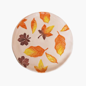 Keramisch Serviesbord – Oranje Herfstblad