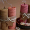 Bijenwas Kaars Pilaar – Decoratie & Ontspanning (Set van 2)