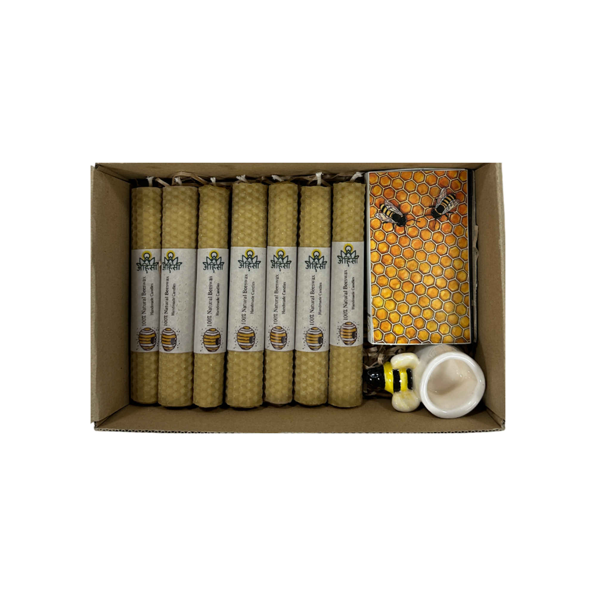 Bijenwas Kaars Pilaar – Puur & Milieuvriendelijk (Set van 7)