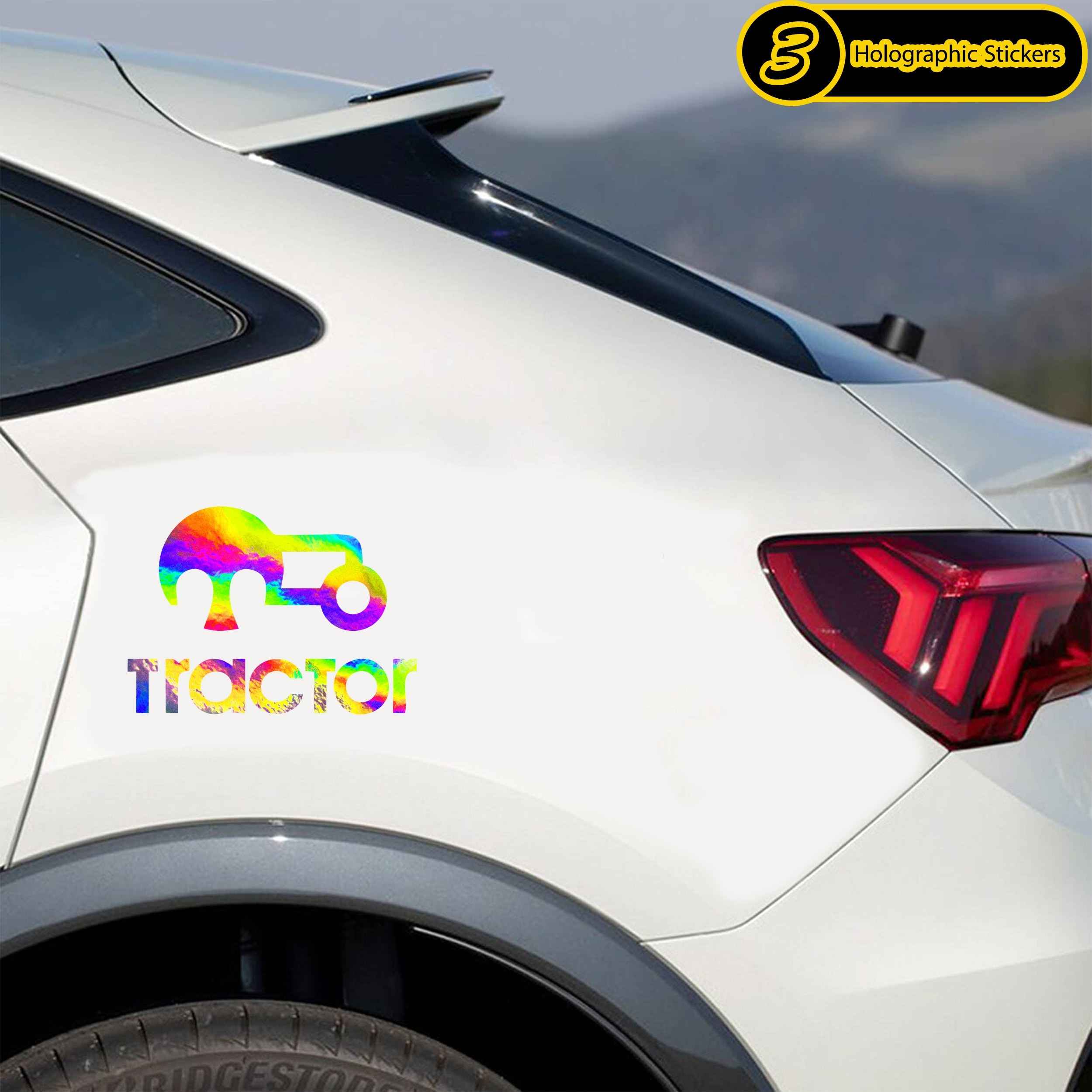 Auto Sticker Tractor Tabriz Voetbalteam – Geel