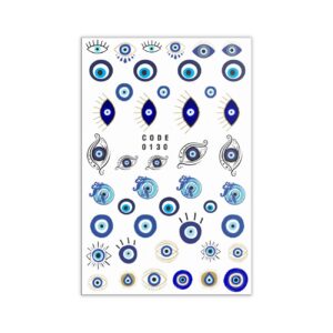 Charmante Boze Oog Nail Art Stickers voor een Gedurfde Look (3 stuks)