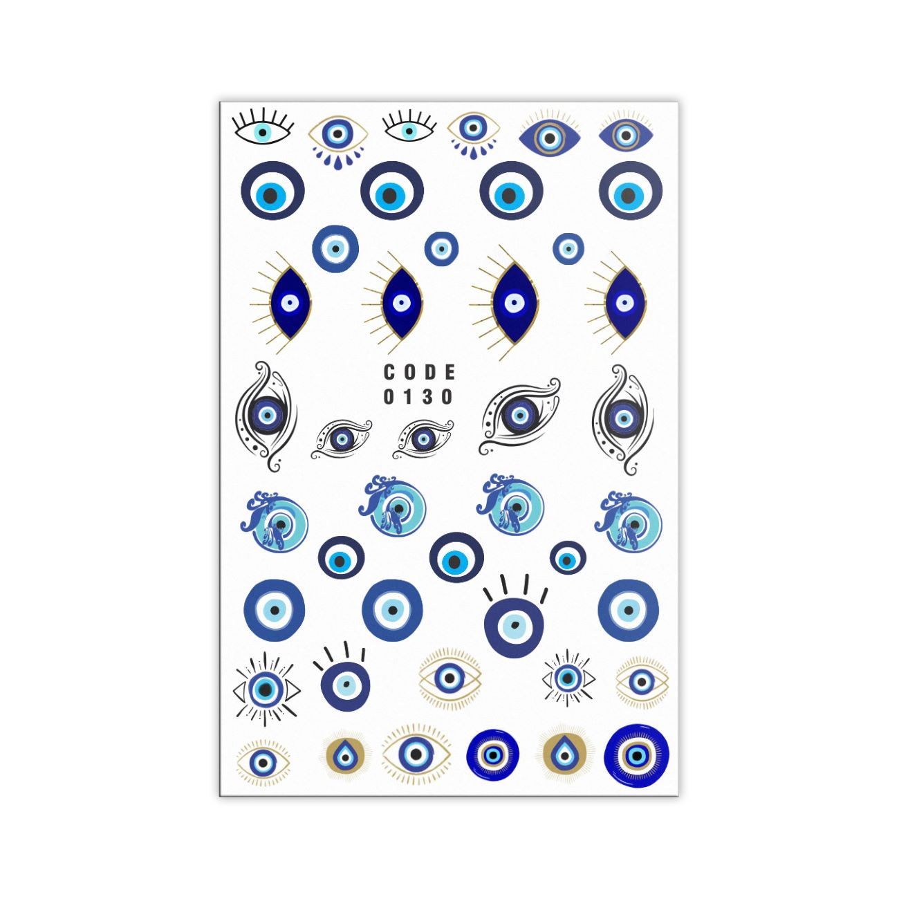 Charmante Boze Oog Nail Art Stickers voor een Gedurfde Look (3 stuks)
