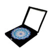 Perzische Minakari Decoratief Koperen Bord – Handgeschilderd met Ingewikkeld Blauw Bloemmotief