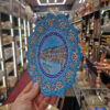 Perzische Minakari Decoratief Koperen Bord – Handgeschilderd met Ingewikkeld Bloemontwerp in Blauw