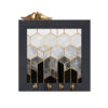 Decoratieve wand-sleutelhouder met vogel- & marmerontwerp