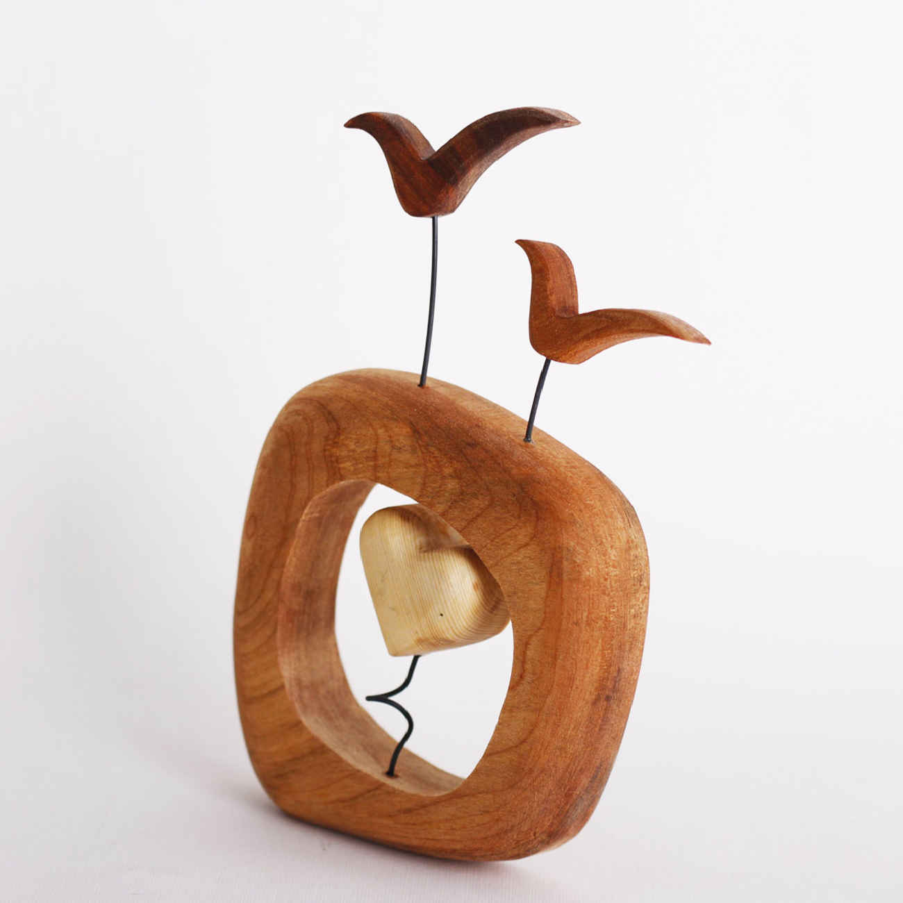Decoratief Houten Vogel Beeldje – Handgemaakt Natuurlijk Geschikt voor Huisdecoratie