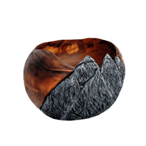 Decoratieve Houten Kom – Een Vleugje Rustieke Charme