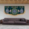 Elegante Islamitische vlag Ali ibn Musa al-Riza jadegroen