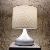 Witte Minimalistische Tafellamp – Modern Keramiek