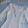 Witte Geborduurde Blouse met Bloemen
