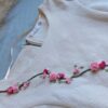 Witte Geborduurde Blouse met Bloemen