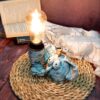 Artistieke blauwe olifantvormige bureaulamp – Creatieve verlichting voor werkruimte