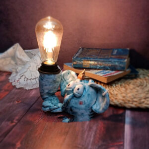 Olifantvormige Artistieke Bureaulamp – Blauw