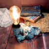 Artistieke blauwe olifantvormige bureaulamp – Creatieve verlichting voor werkruimte