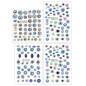 Boze Oog Nagelstickers – Modieuze Ontwerpen voor Kracht, Bescherming en Stijl (4 stuks)