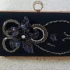 Exquise Handgeborduurde Kralen Clutch Zwart