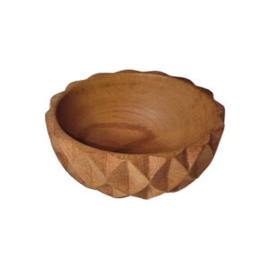 Geometrische Houten Kom – Handgemaakt van Beukenhout