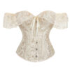 Buste Corset – Perfect voor Feest met Bloemenontwerp in Melkwit