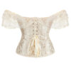 Buste Corset – Perfect voor Feest met Bloemenontwerp in Melkwit