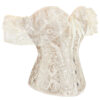 Buste Corset – Perfect voor Feest met Bloemenontwerp in Melkwit