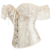 Buste Corset – Perfect voor Feest met Bloemenontwerp in Melkwit