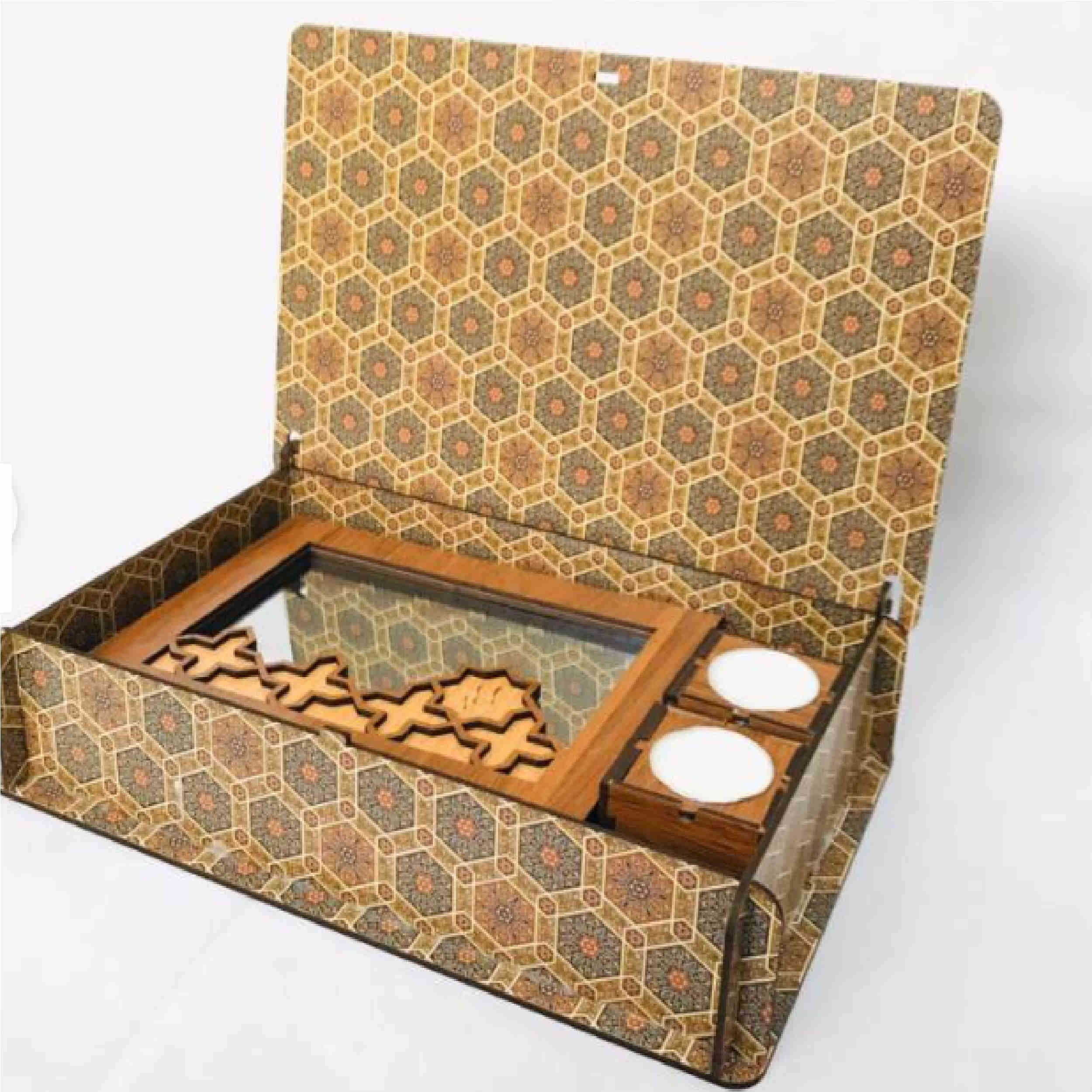 Haft-Sin Set – Geometrisch Houten Ontwerp voor Nowruz