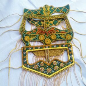 Handgemaakt Decoratief Masker met Ingewikkeld Borduurwerk – 4 Verschillende Ontwerpen in 1 Pack