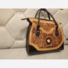 Handgemaakte natuurlijke leren tas – Paisley Boho