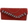 Handgeborduurde Kralen Clutch – Rood