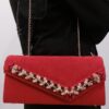 Handgeborduurde Kralen Clutch – Rood