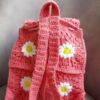 Handgemaakte Gehaakte Tas voor Kinderen – Roze Bloem