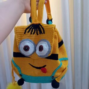 Handgemaakte Gehaakte Tas – Geel Minion Ontwerp
