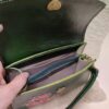 Handgemaakte Echt Leren Tas – Jade Groen Vogels & Bloemen