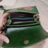 Handgemaakte Echt Leren Tas – Jade Groen Vogels & Bloemen