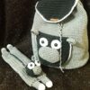 Handgemaakte Gebreide Rugzak & Pennenhouder – Groen Minion
