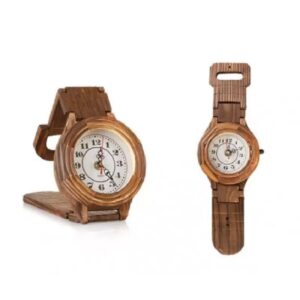 Handgemaakt Houten Bureau-accessoire – Tijdloze Bureauklok