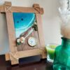 Handgemaakte Houten Bureauklok – Klassiek Strandontwerp
