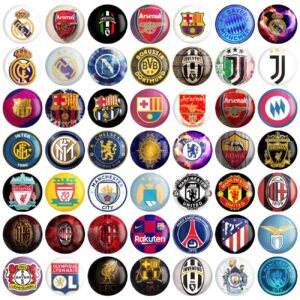 Voetbalclub Pinback Buttons – Set van 49