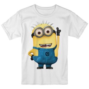 Minion-geïnspireerd Jongens T-shirt – Wit Katoen