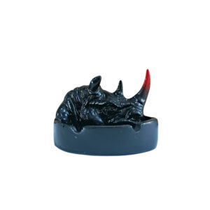 Novelty Asbak Neushoorn – Zwart Beton