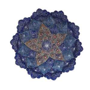 Perzische Minakari decoratief koperen bord – handbeschilderd, een fusie van cultuur & schoonheid