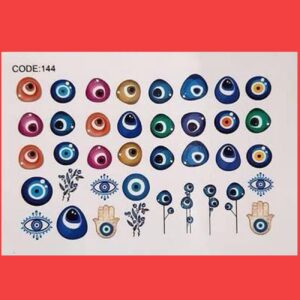 Beschermende Boze Oog Nagelstickers – Stijlvolle & Versterkende Ontwerpen voor Jouw Nagels